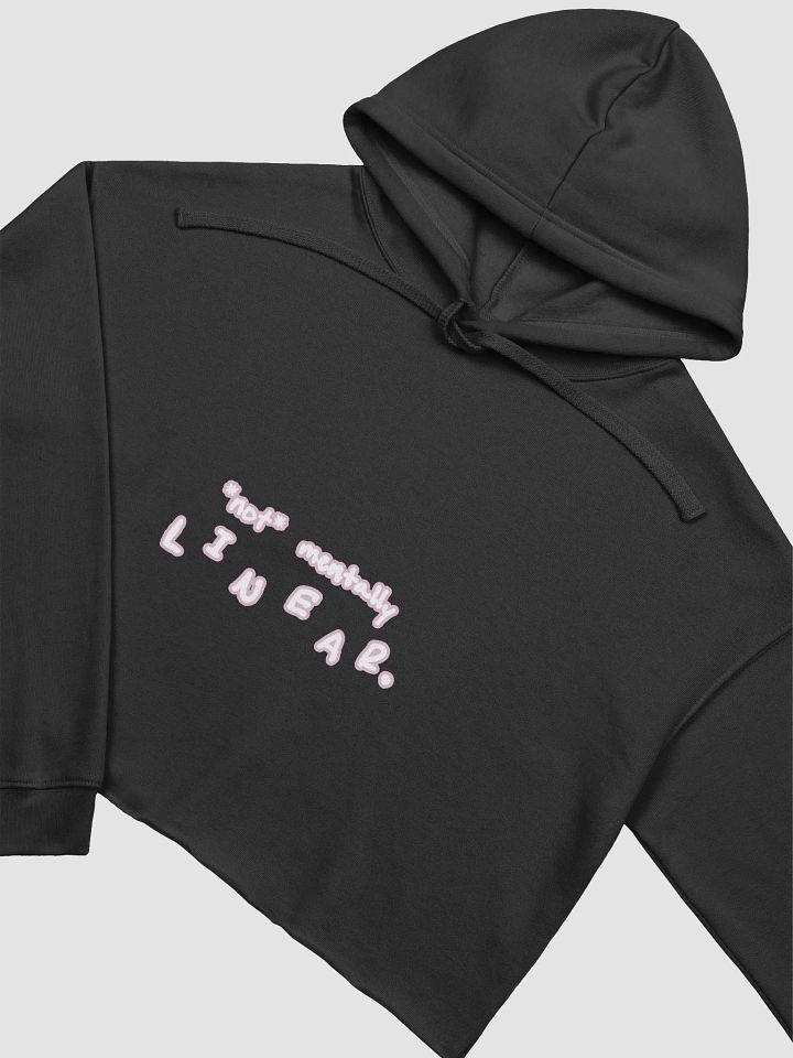 *not* mentally linear (lined design, #E1B9CE) fleece cropped hoodie product image (1)