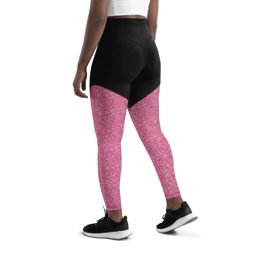 Dk Pink All-Over Print Sports Leggings product image (10)
