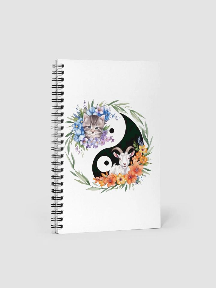 Yin-Yang Floral Harmony Spiral Notebook product image (1)