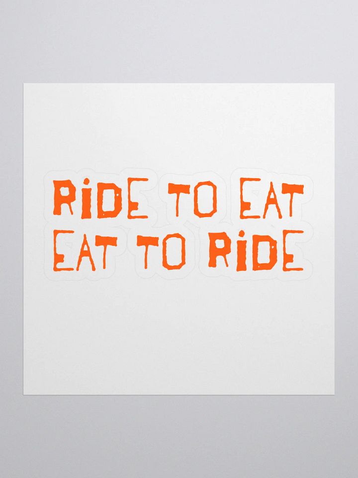 RIDE TO EAT EAT TO RIDE Sticker Set product image (1)