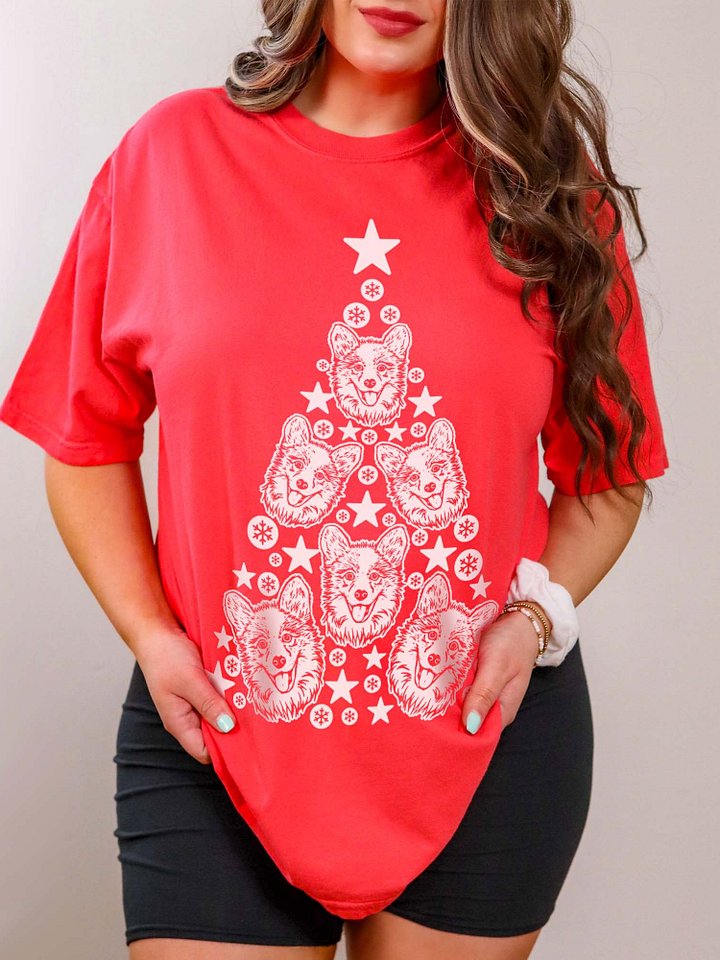Pembroke/Cardigan Welsh Corgi(2) Christmas Tree T-Shirt product image (1)
