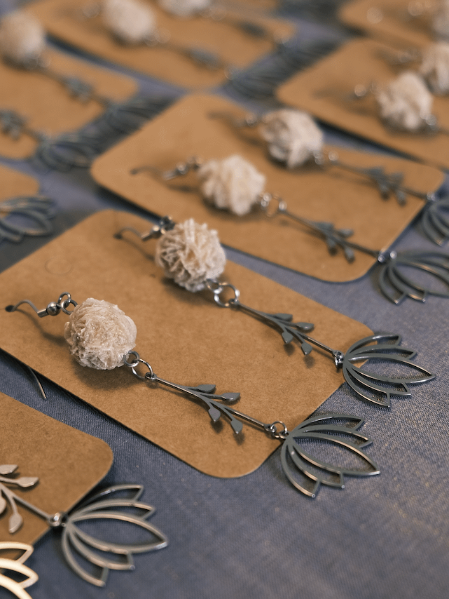 i feel Open - Desert rose selenite earrings product image (3)