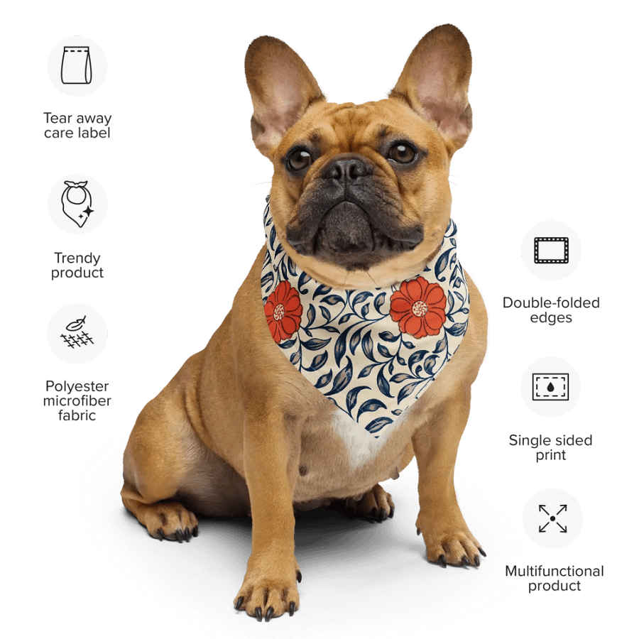 Orange Floral Fantasy Bandana product image (6)