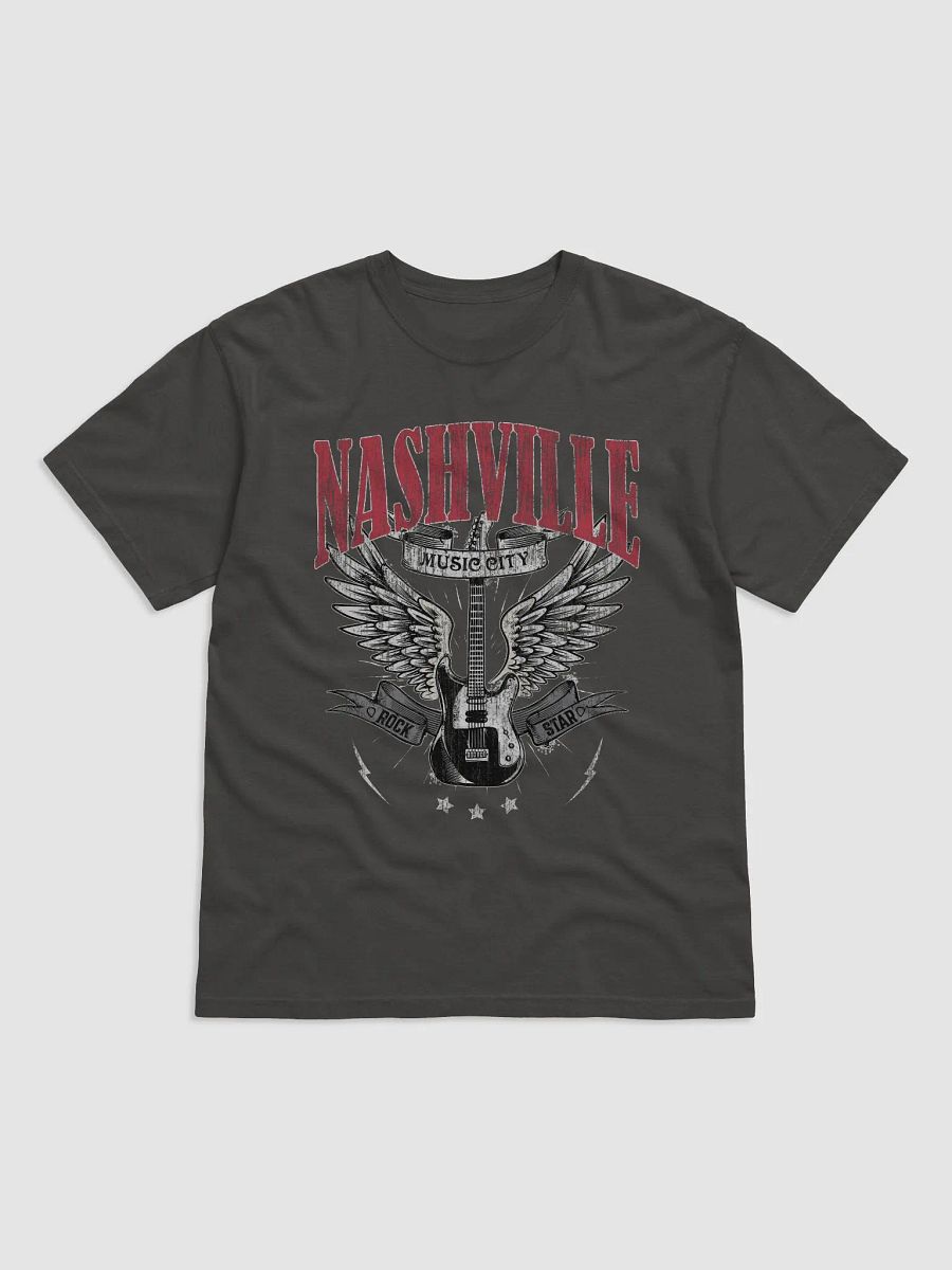Nashville, Tennessee Music City Tee | Grunge Western Rock T-Shirt of a Guitar with Wings product image (12)