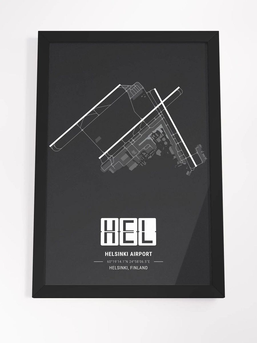 Framed Airport HEL Premium Map On Matt Paper product image (4)