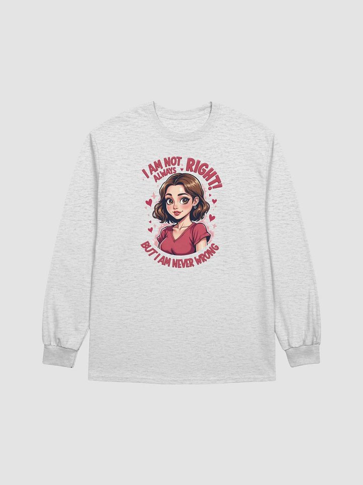 Never Wrong Cartoon Woman Long Sleeve Tee product image (12)