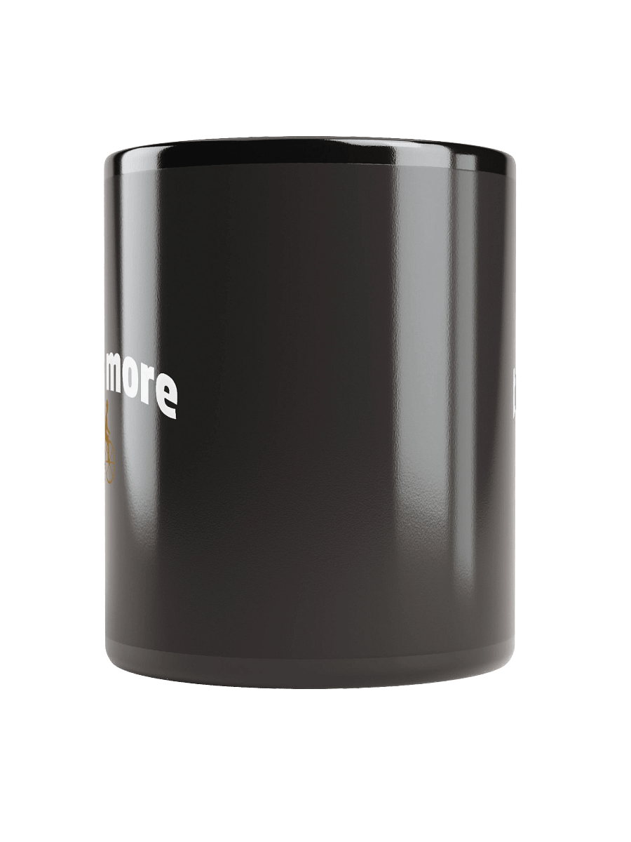 Bike More Black Coffee Mug with vintage penny-farthing bicycle icon product image (10)