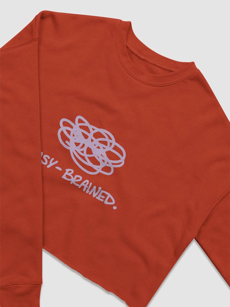 BUSY-BRAINED (lavender design) Women's Fleece Crop Sweatshirt product image (9)
