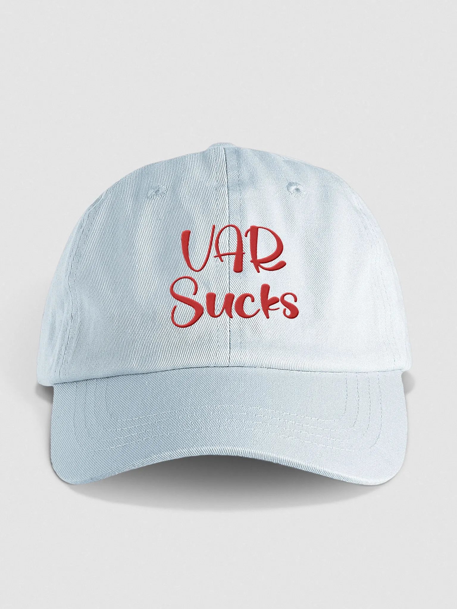 VAR Sucks Red Dad Hat product image (1)