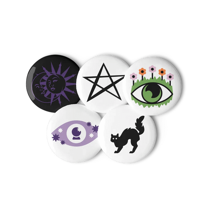 Glossy Black Collection: Pin Button Set product image (2)