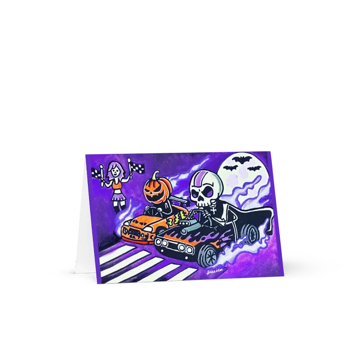 Spooky Street Race Greeting Card product image (1)