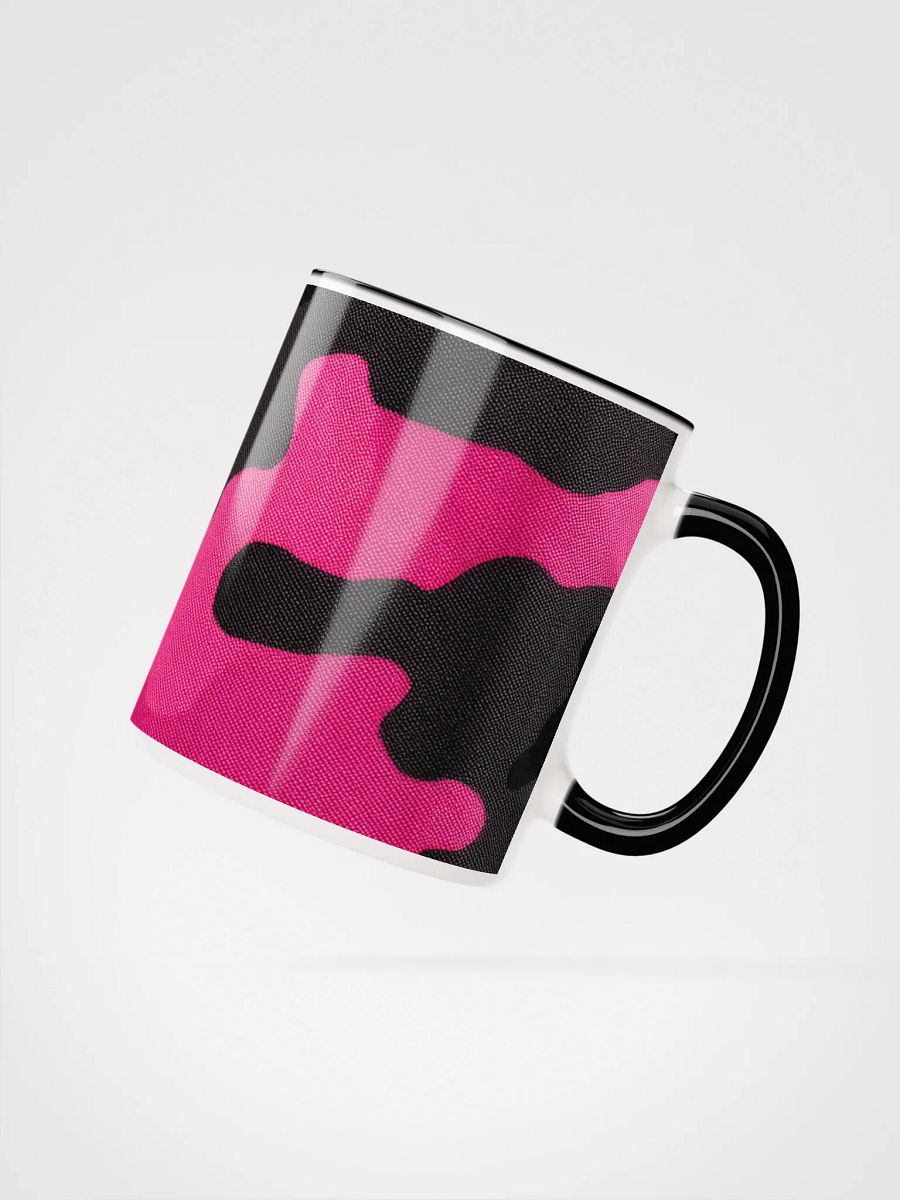Ceramic Mug with Color inside black and pink camo product image (6)
