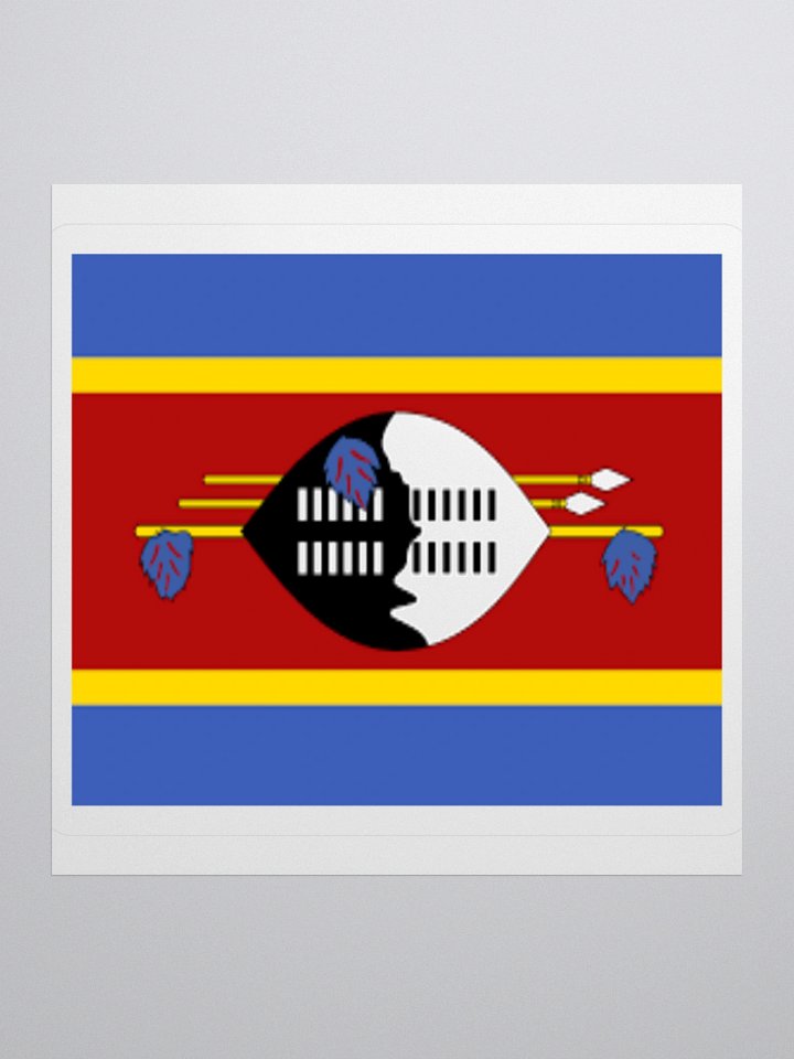 Eswatini Flag Sticker | Shield and Spears Design | Durable Vinyl | 3 Sizes product image (3)