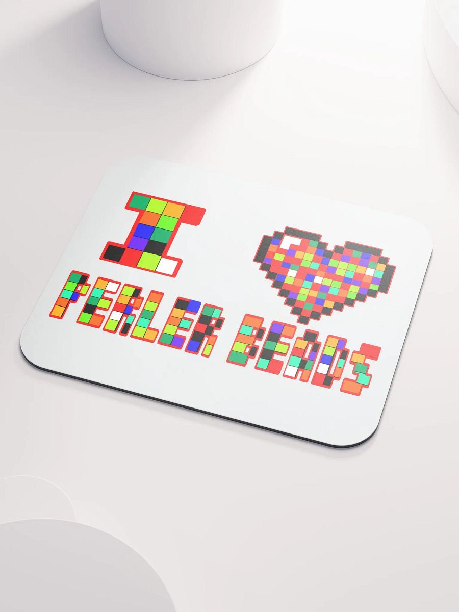 I Heart Perler Beads Mouse Pad product image (3)