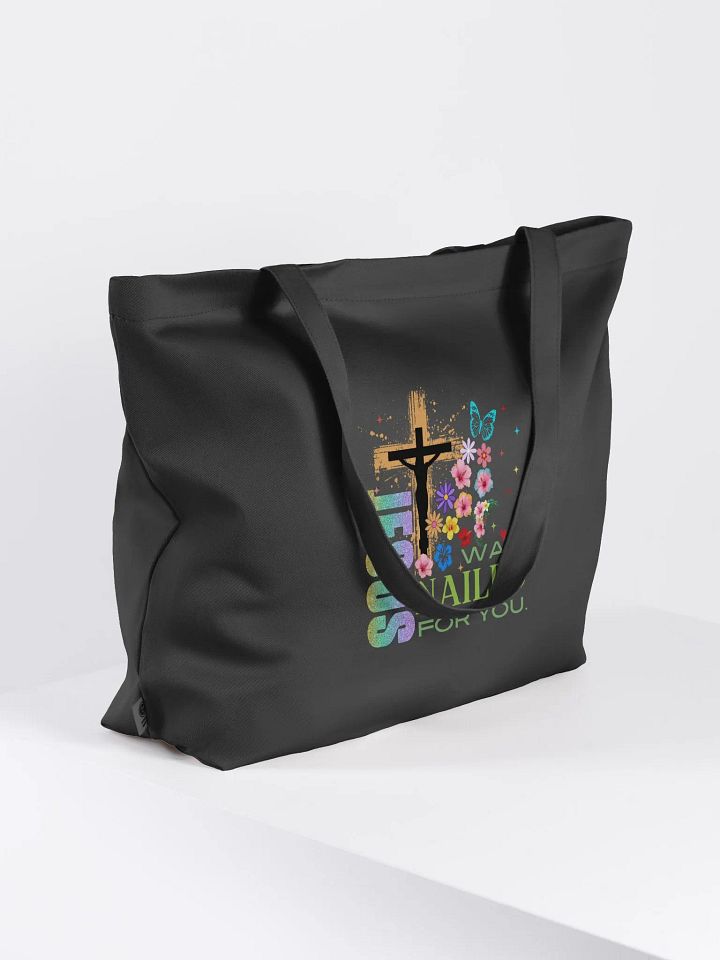 Jesus Was Nailed For You Christian Faith Organic Tote Bag product image (2)