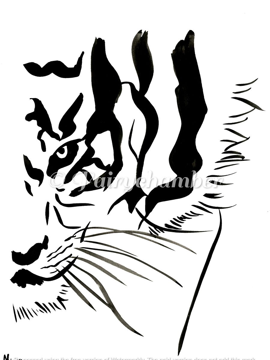 Face Of The Tiger Original Painting product image (1)