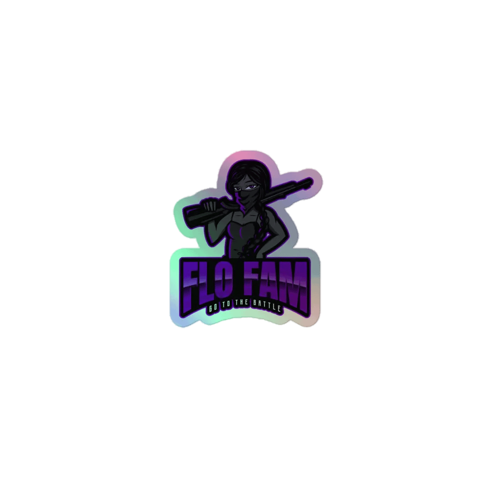 FLO FAM (Girls Can Shoot too) Holographic Sticker Sheet product image (1)