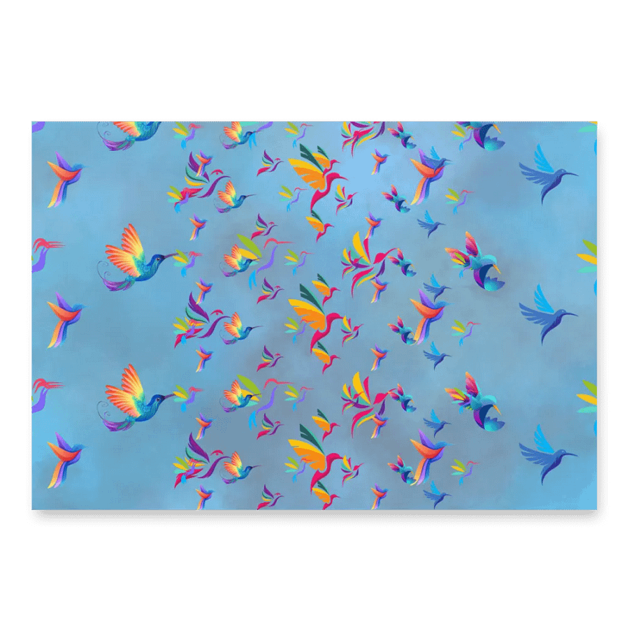 humming bird Wrapping Paper Set for thoughful birthday and occasion gifts product image (1)