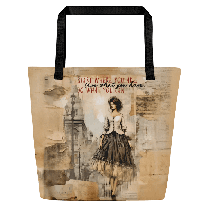 Start Where You Are Vintage-Inspired Motivational Tote Bag product image (2)