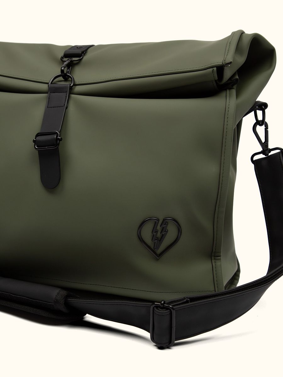 Vegan Matte Leather Messenger Bag product image (9)