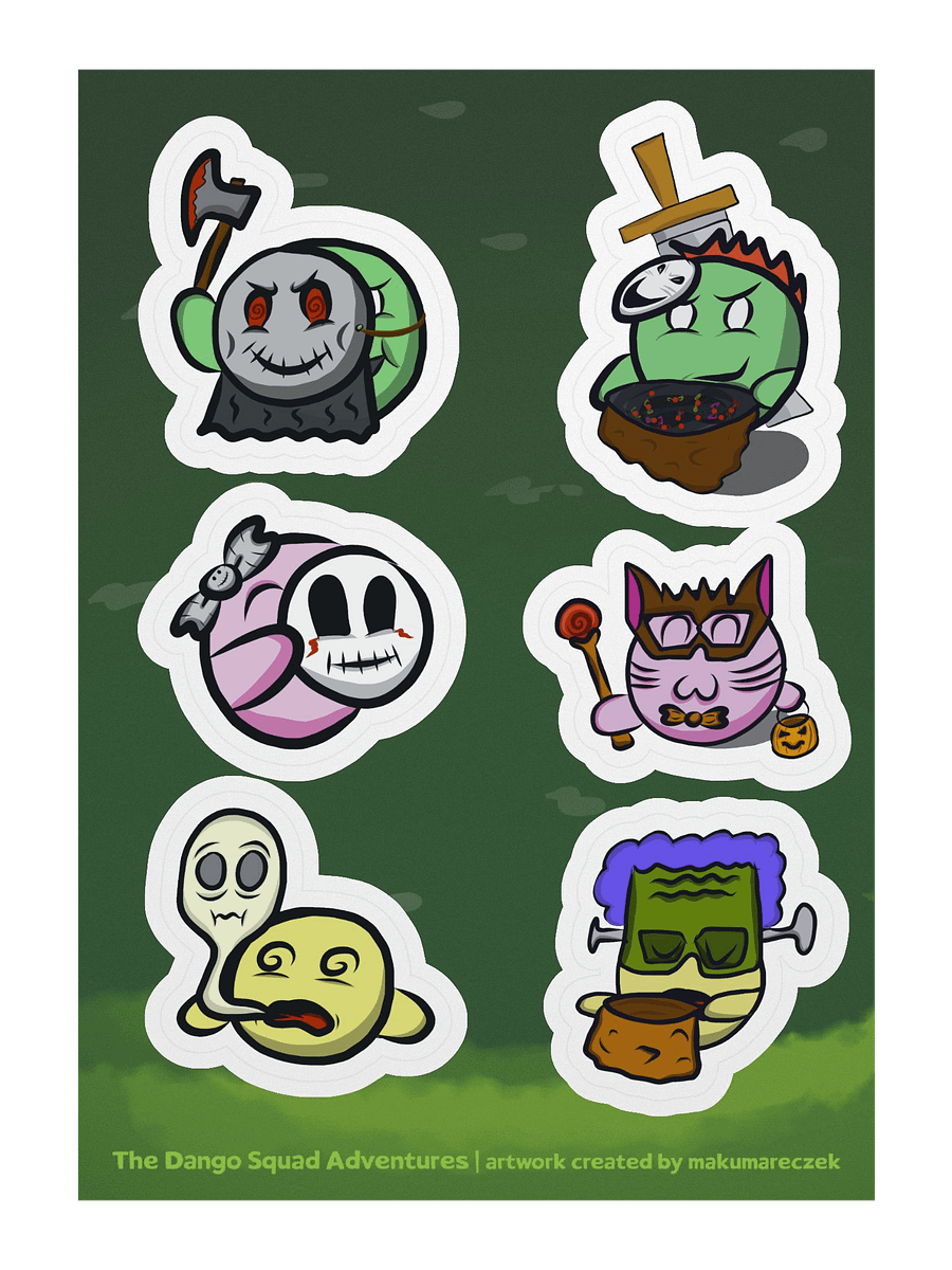 Dango Halloween Set - Kiss Cut Sticker Sheet product image (1)