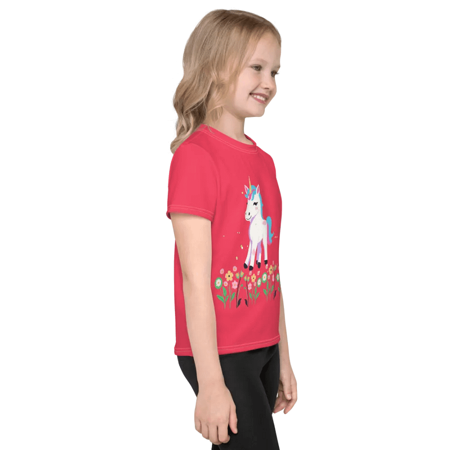 Smiling Unicorn All-Over Print Kids T-Shirt product image (4)