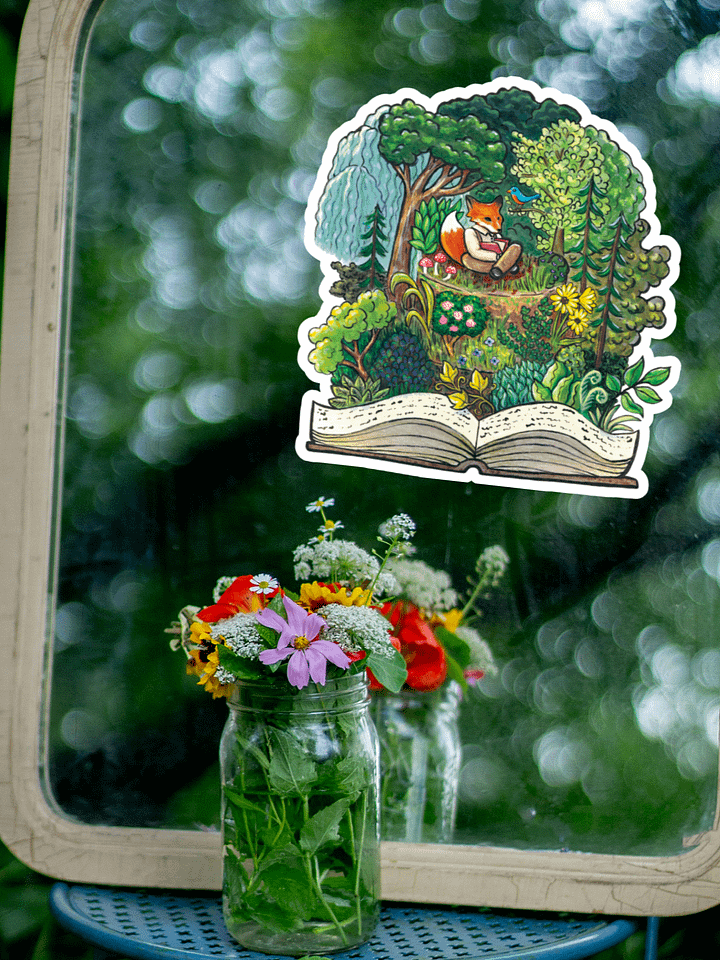 Fantasy Forest Fox Cake - 4 Inch Magnet product image (1)