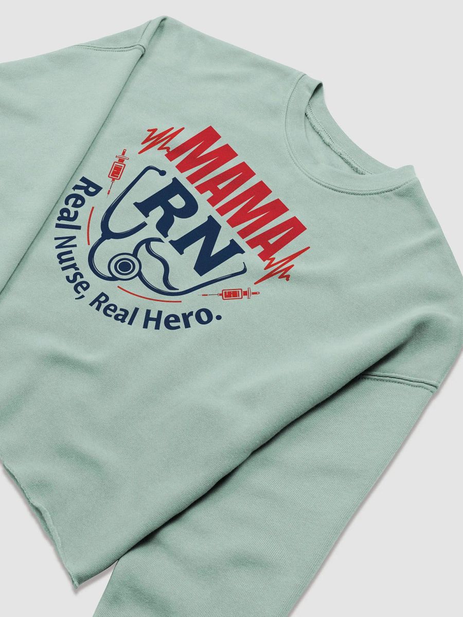 Mama RN, Real Nurse, Real Hero Crop Sweatshirt product image (9)