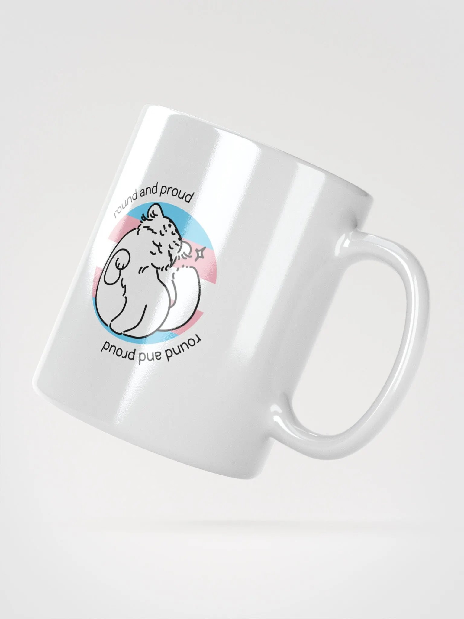 Round and Proud Manul Transgender Version - White Mug product image (4)