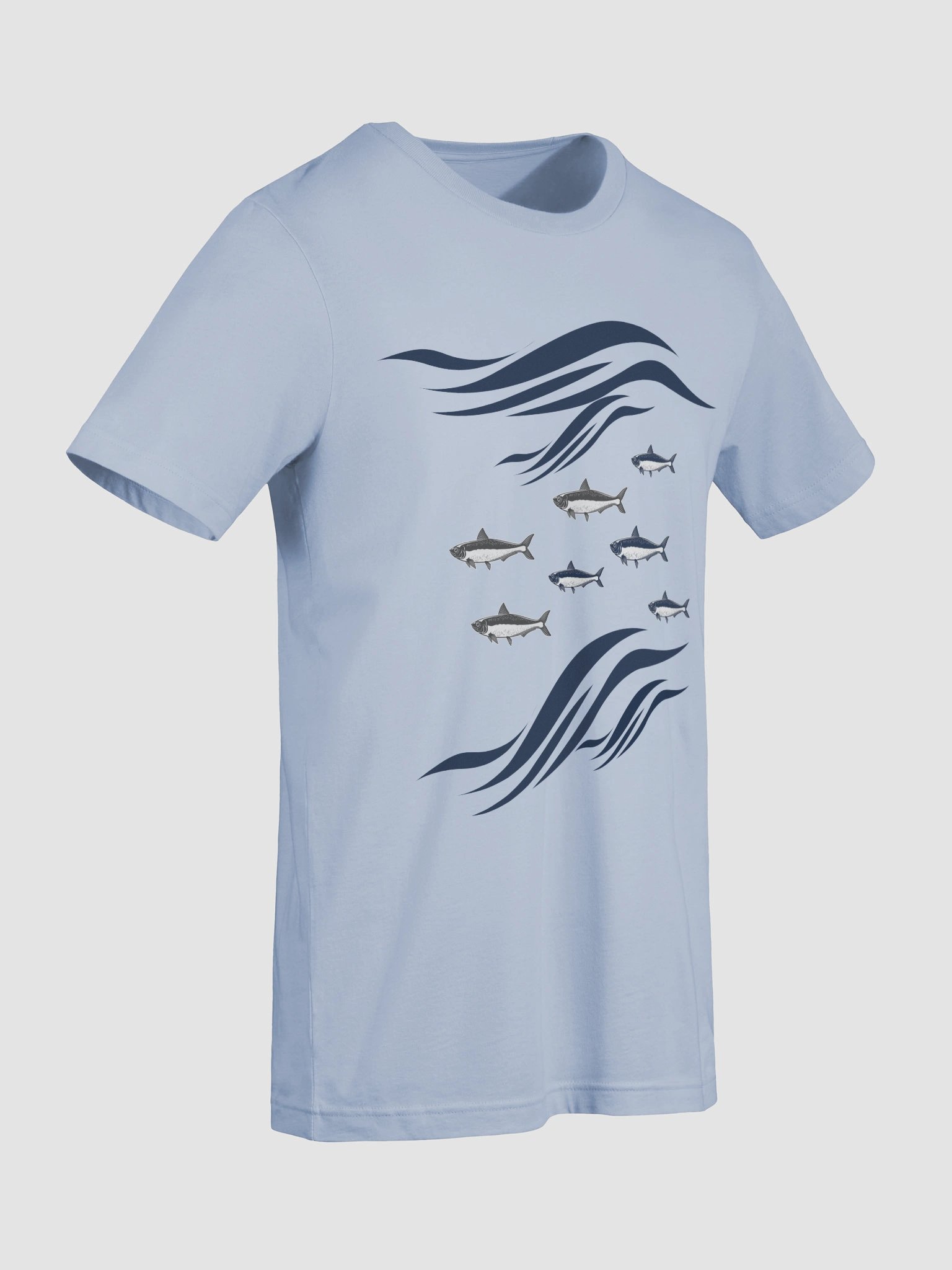 Sardines In Waves Supersoft Lightweight T-Shirt product image (9)