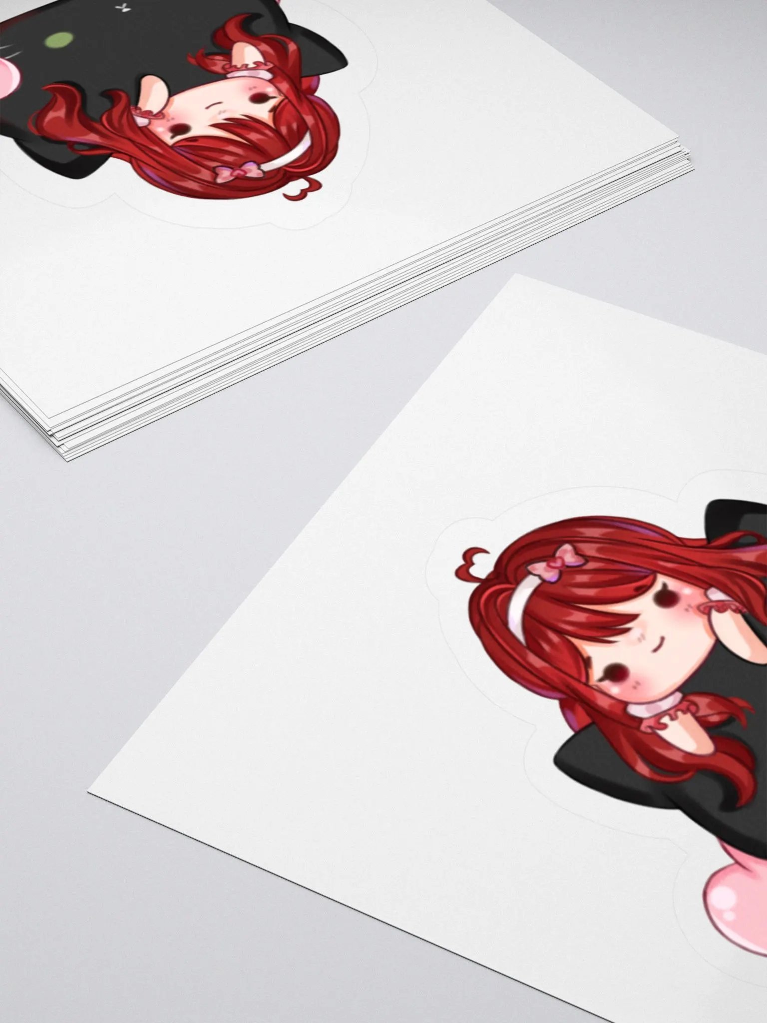 Pink Heart Cat Sticker product image (4)