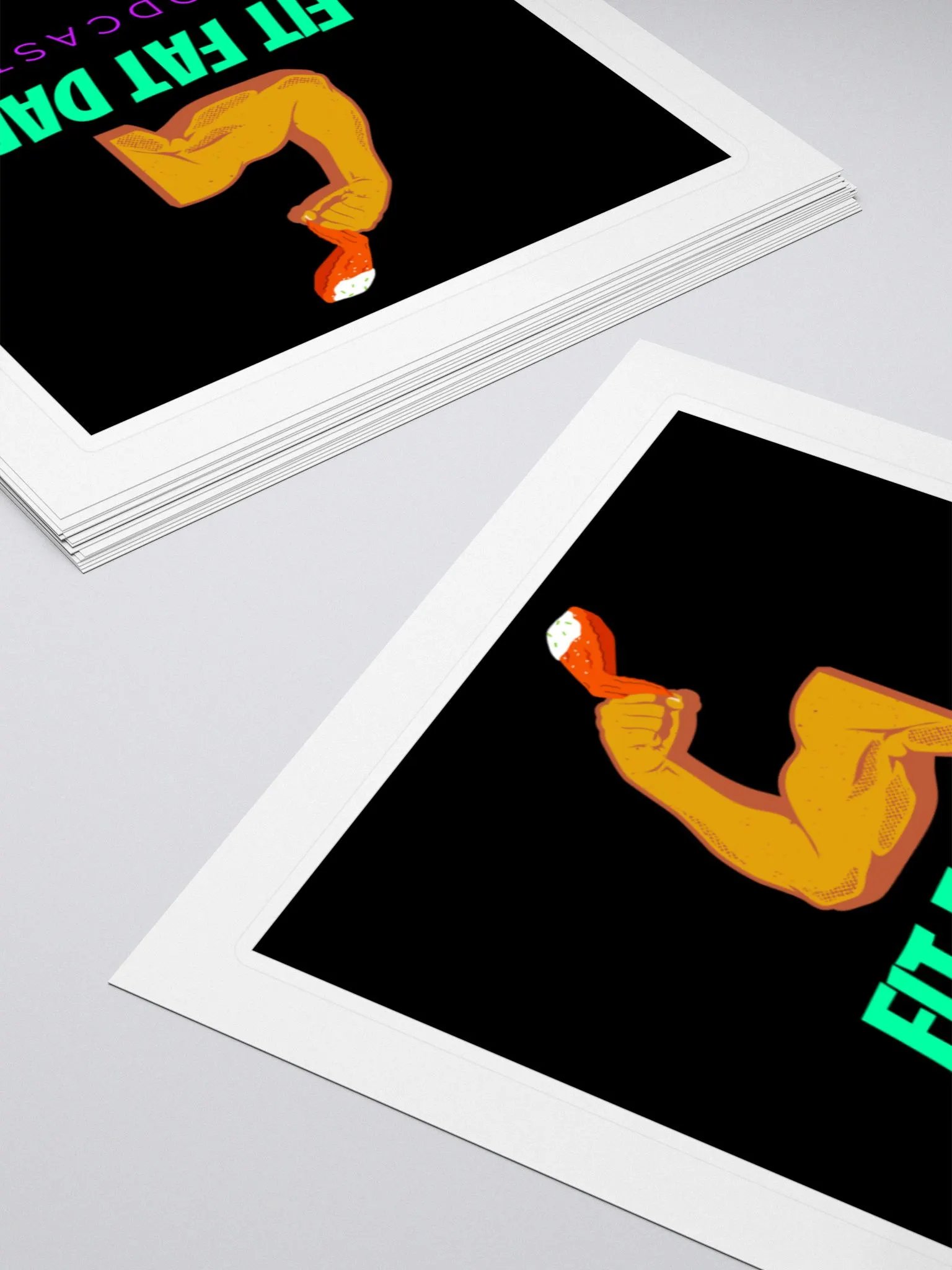 Fit Fat Dad Logo Sticker (Square) product image (4)