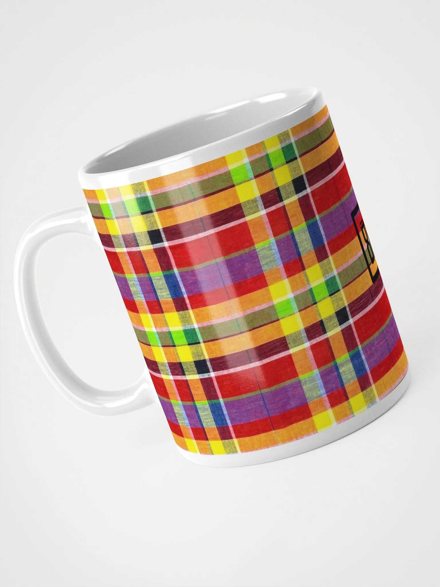 8T Sips Madras White Glossy Mug product image (3)