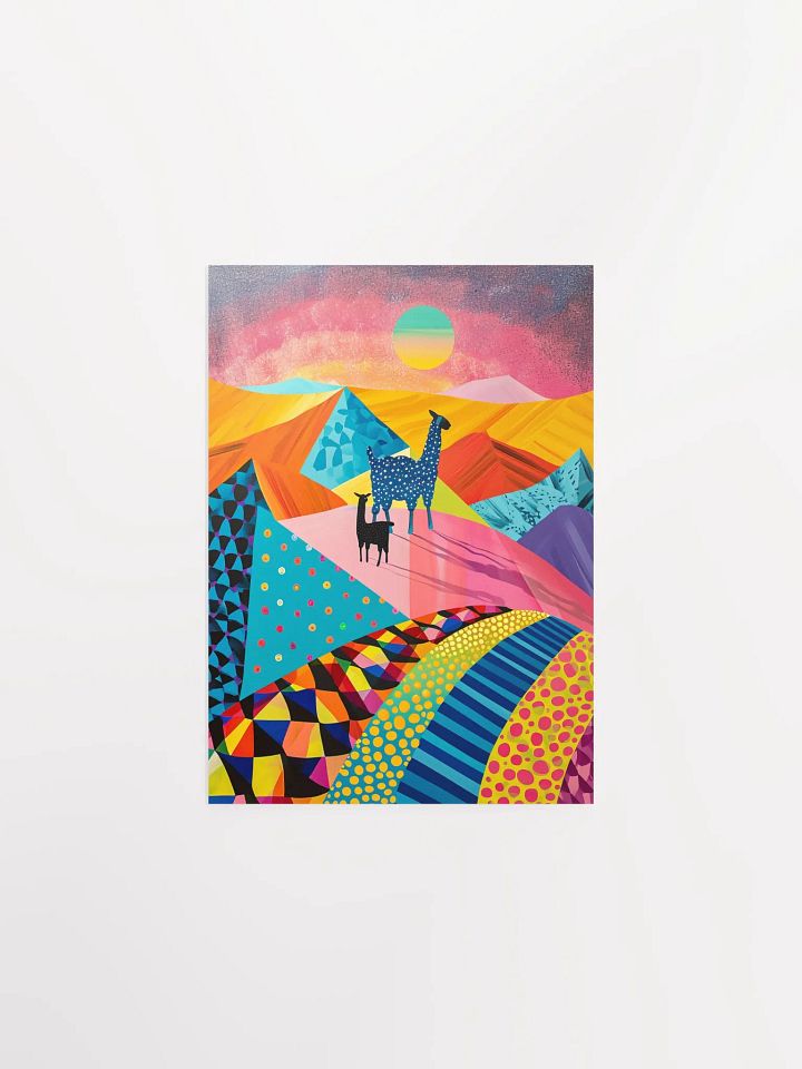 Whimsical Llama Landscape Poster product image (2)