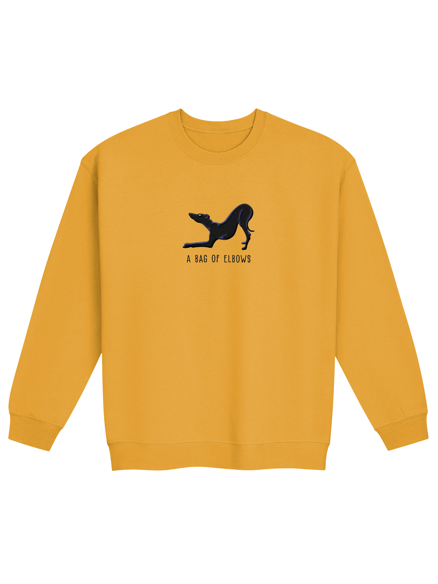 A Bag of Elbows Sweatshirt (Embroidered) of an Italian Greyhound(Black) product image (13)