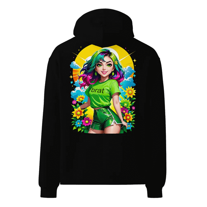 Brat - Premium Hoodie (Black) Brat Life - v3 (Back Printed Design) product image (1)