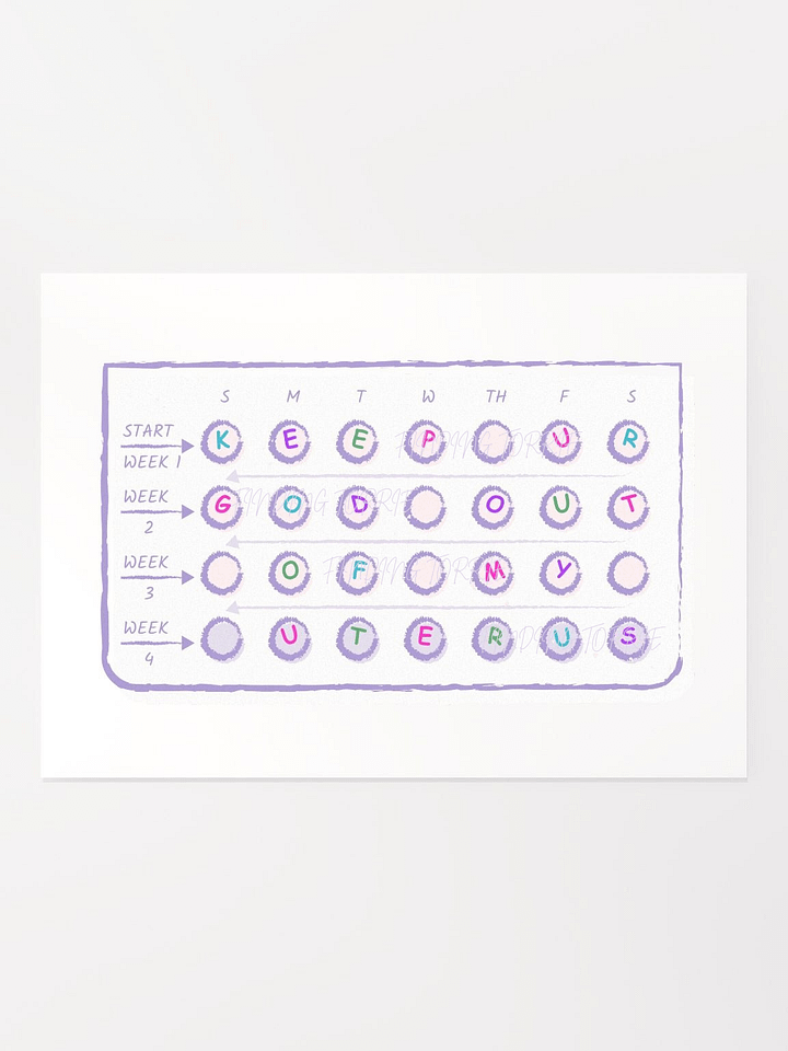 5x7 KEEP UR GOD OUT OF MY UTERUS print product image (1)