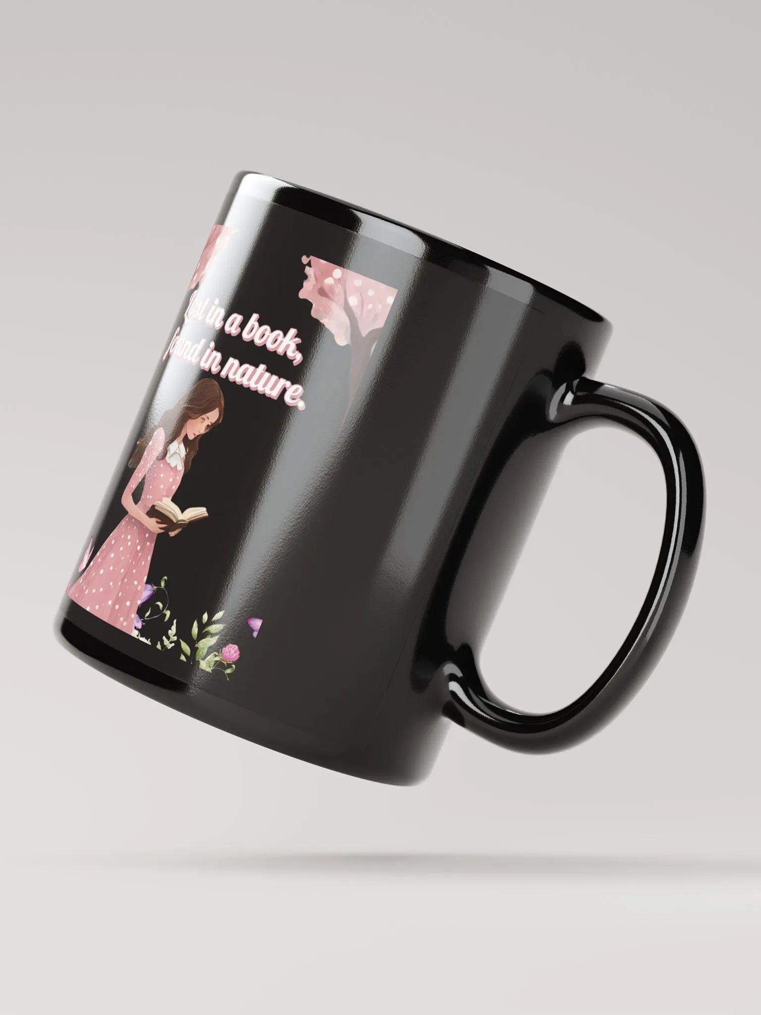 Lost In A Book, Found In Nature Black Mug product image (2)