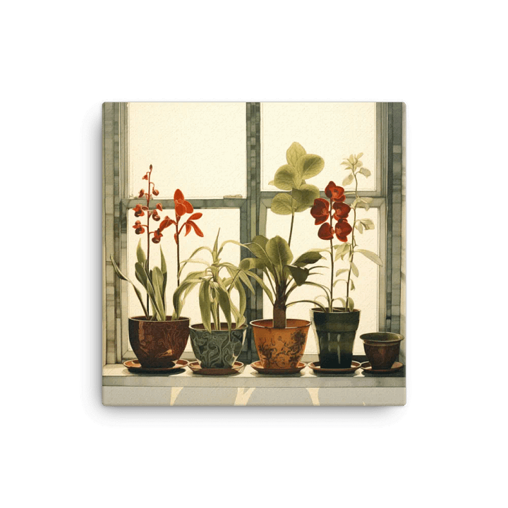 Art2401-12 Potted Plants Still Life - Canvas Print - sm product image (1)