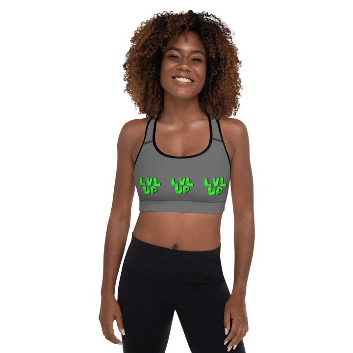 LVL UP Grey Sports Bra product image (2)
