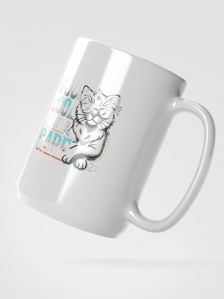 Cool Cat Attitude White Glossy Mug product image (2)