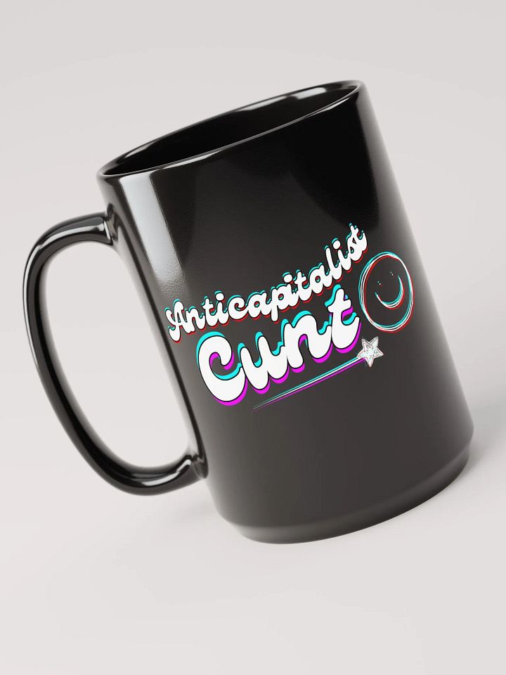 ANTICAPITALIST C*NT black glossy mug product image (1)