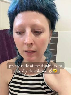 It’s fine, this is fine, I didn’t want to stand today anyway 🥲 #chronicillness #disabled #disability #chrohnsdisease #posturalorthostatictachycardiasyndrome #pots #stoma #ileostomy 