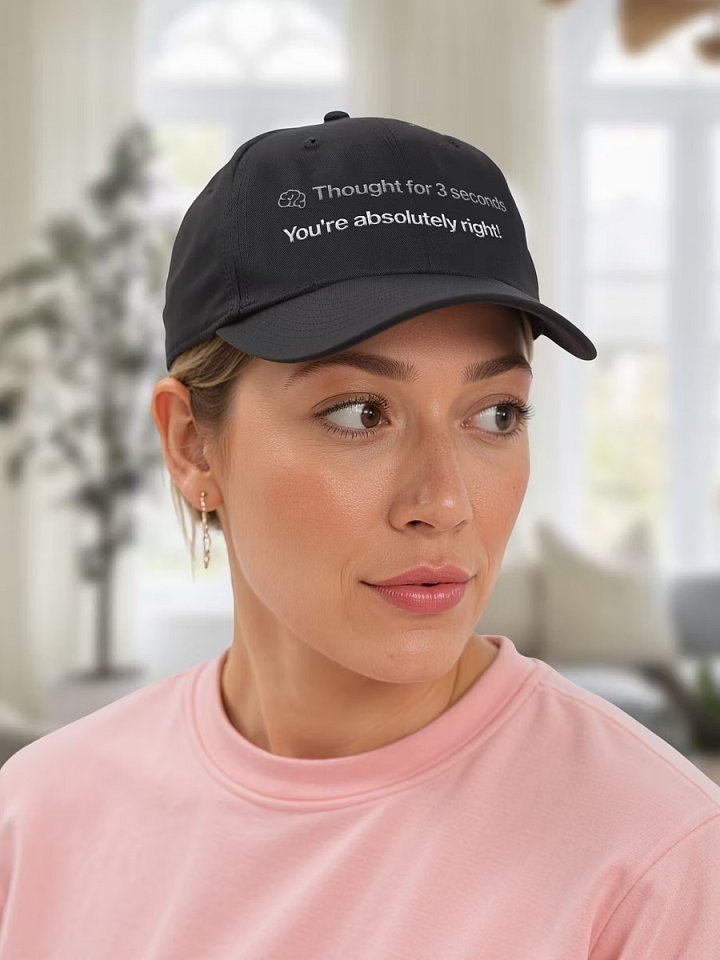 "You're absolutely right!" hat - 100% cotton product image (1)