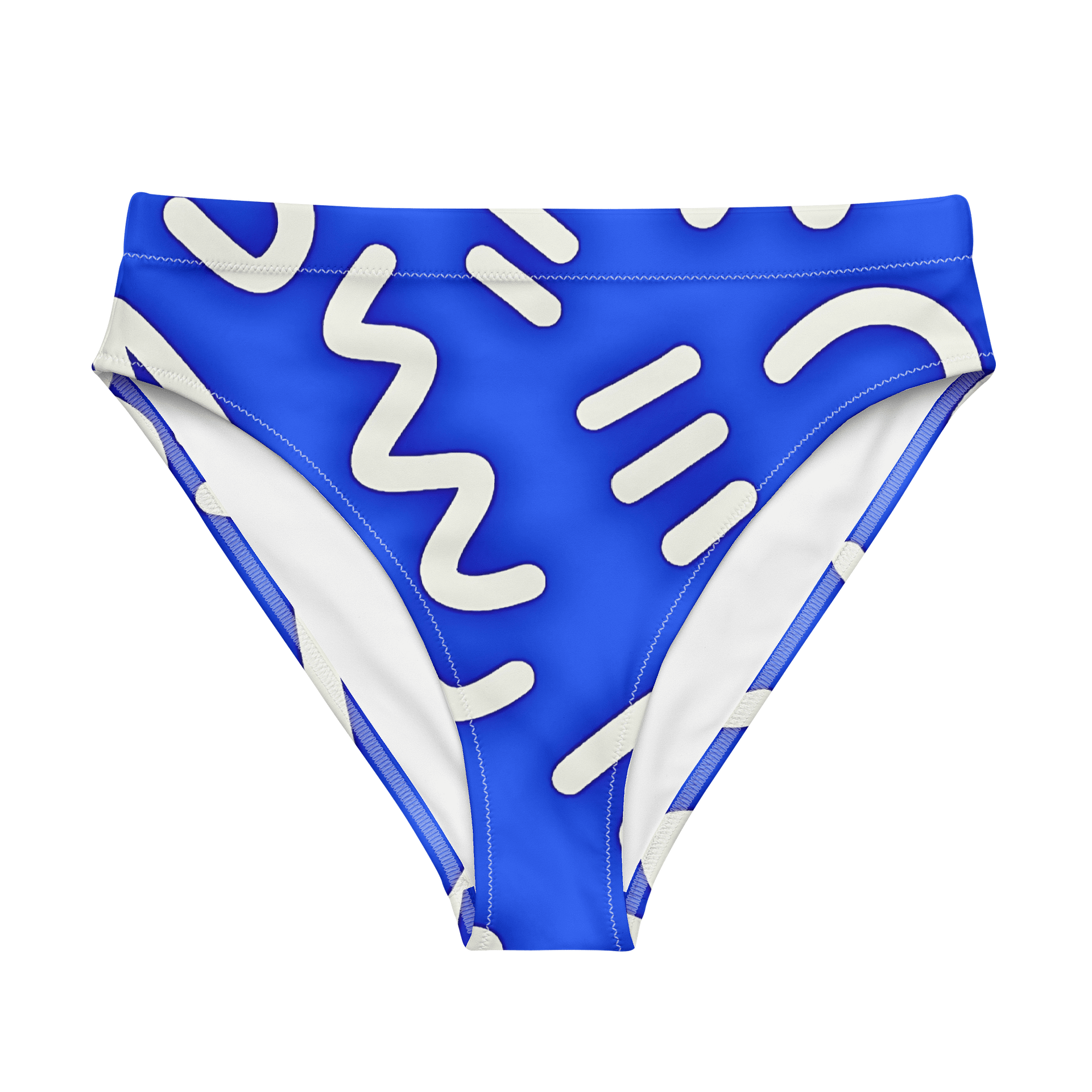 Eco-Chic Waves High-Waisted Bikini Bottom product image (1)