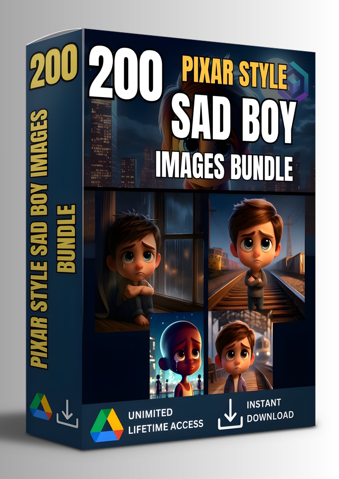 200 PIXAR STYLE SAD BOY IMAGES BUNDLE FOR DEEP EMOTIONAL STORYTELLING product image (1)