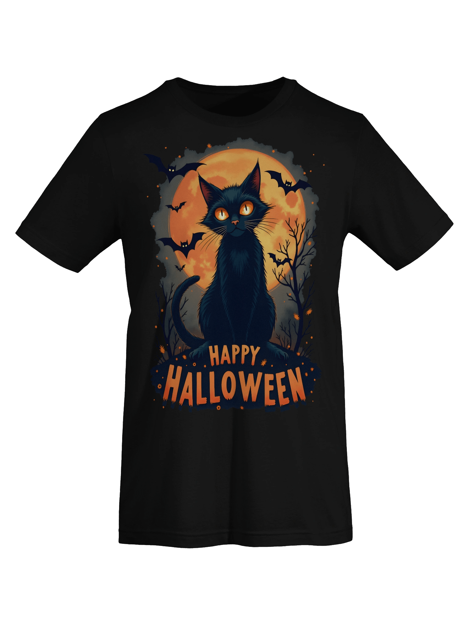 Spooky Halloween Night Cat T-Shirt product image (69)