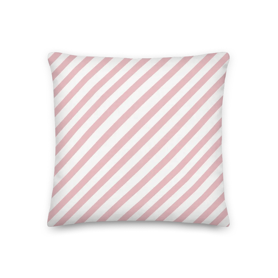 Kawaii Pink Stripe Pillow product image (1)