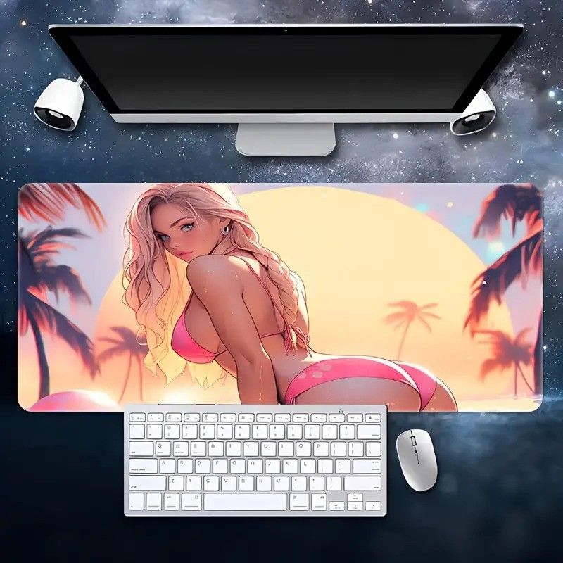Sunset Vibes Beach Deskmat - 23x12 Inch Mousepad product image (1)