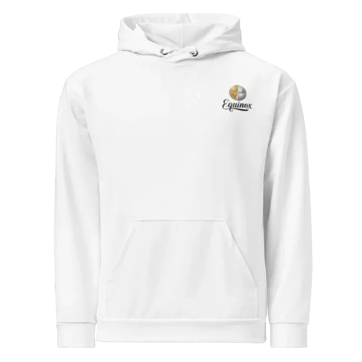 Equinox Recycled Unisex Hoodie with Balance Design - White product image (1)